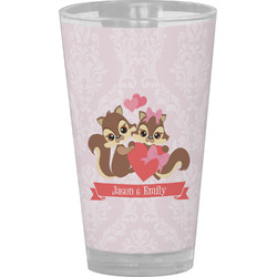 Chipmunk Couple Pint Glass - Full Color (Personalized)