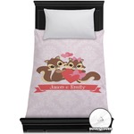 Chipmunk Couple Duvet Cover - Twin (Personalized)