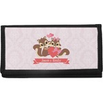 Chipmunk Couple Canvas Checkbook Cover (Personalized)