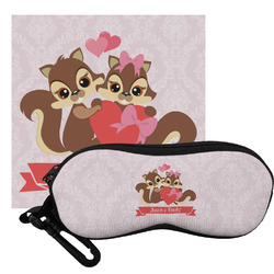 Chipmunk Couple Eyeglass Case & Cloth (Personalized)