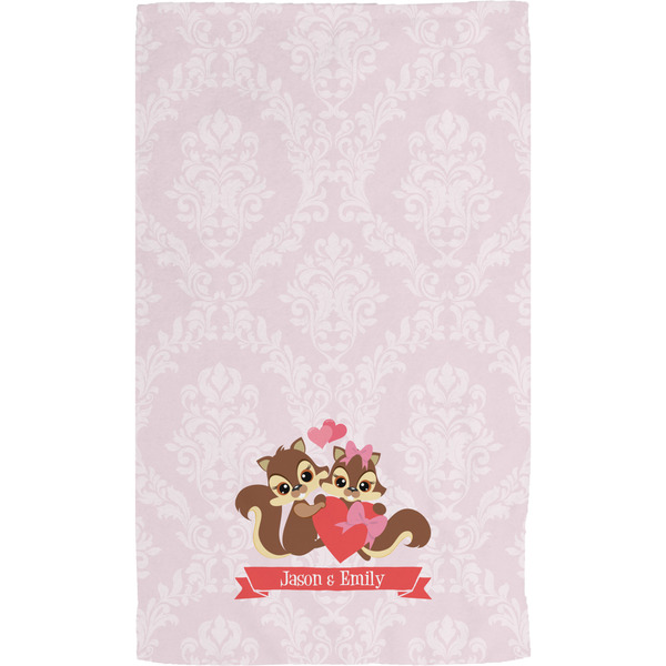 Racoon Couple Hand Towel (Personalized) Full