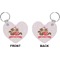 Racoon Couple Heart Keychain (Front + Back)