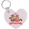 Chipmunk Couple Heart Plastic Keychain w/ Couple's Names