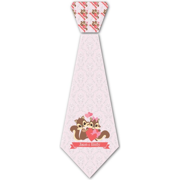Custom Chipmunk Couple Iron On Tie (Personalized)