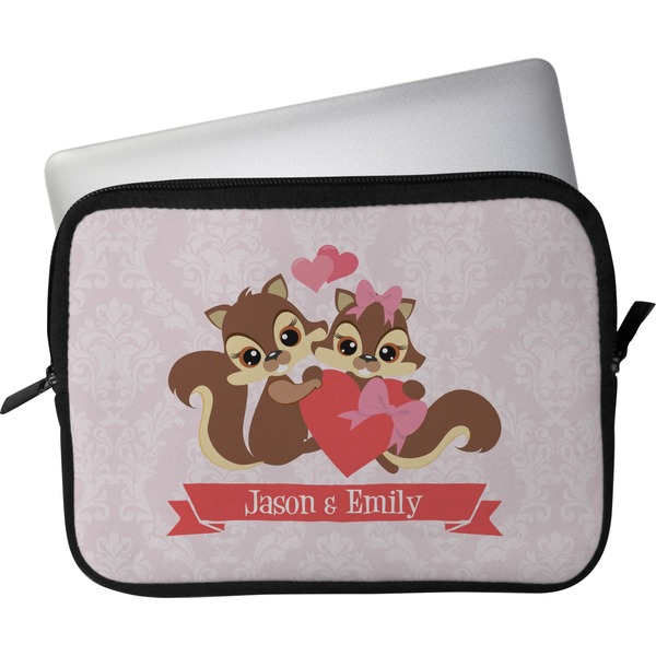 Custom Chipmunk Couple Laptop Sleeve / Case - 15" (Personalized)