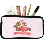 Chipmunk Couple Makeup / Cosmetic Bag - Small (Personalized)