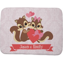 Chipmunk Couple Memory Foam Bath Mat - 48"x36" (Personalized)