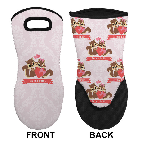 Racoon Couple Neoprene Oven Mitt (Front & Back)