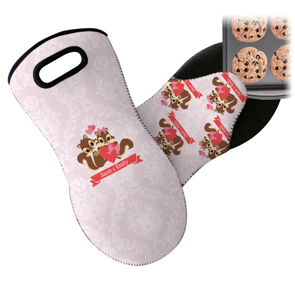 Racoon Couple Neoprene Oven Mitt