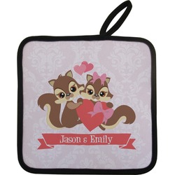 Chipmunk Couple Pot Holder w/ Couple's Names