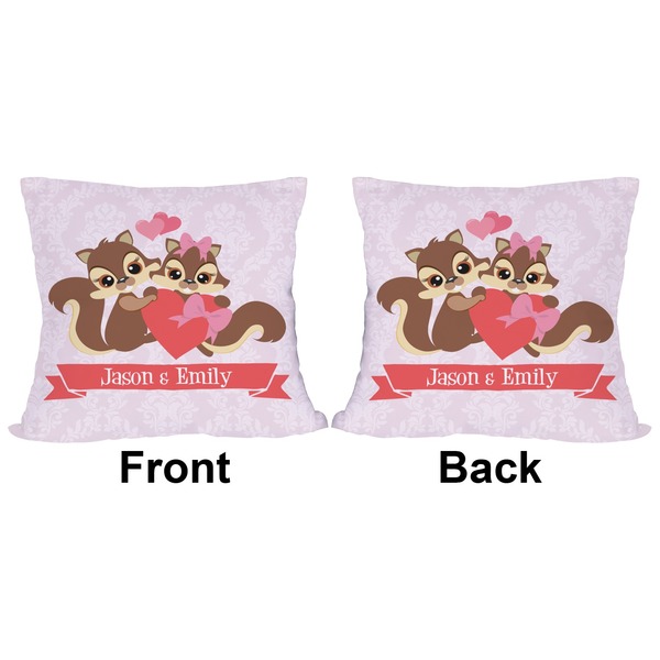 Racoon Couple Outdoor Pillow - 20x20