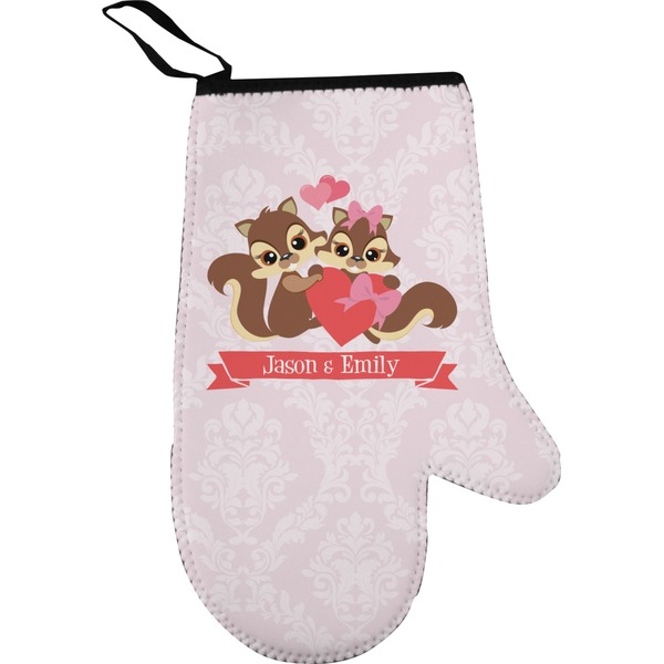 Custom Chipmunk Couple Oven Mitt (Personalized)
