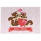 Chipmunk Couple Laminated Placemat w/ Couple's Names