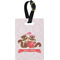 Chipmunk Couple Plastic Luggage Tag - Rectangular w/ Couple's Names