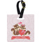 Chipmunk Couple Plastic Luggage Tag - Square w/ Couple's Names