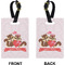 Racoon Couple Rectangle Luggage Tag (Front + Back)