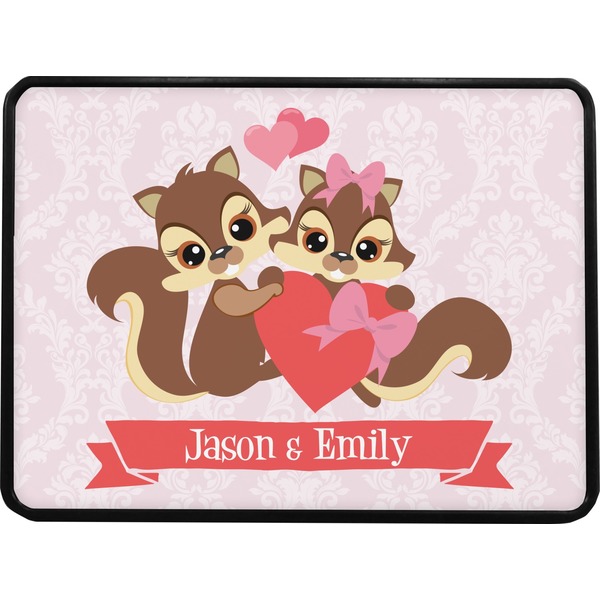 Racoon Couple Rectangular Car Hitch Cover w/ FRP Insert