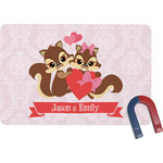 Chipmunk Couple Rectangular Fridge Magnet (Personalized)