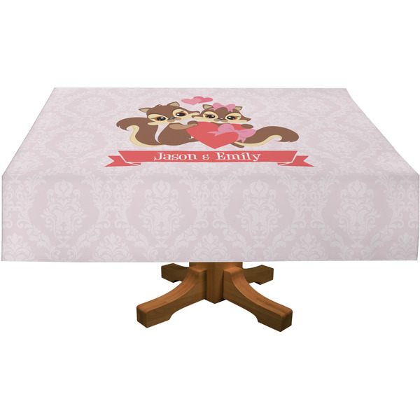 Racoon Couple Rectangular Tablecloths (Personalized)