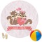 Chipmunk Couple Round Beach Towel (Personalized)