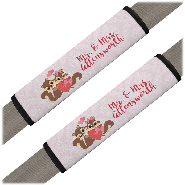 Custom Chipmunk Couple Seat Belt Covers (Set of 2) (Personalized)
