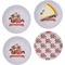 Chipmunk Couple Set of 4 Glass Appetizer / Dessert Plate 8" (Personalized)