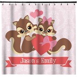 Chipmunk Couple Shower Curtain - Custom Size (Personalized)