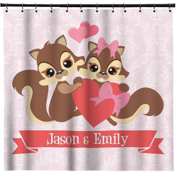 Custom Chipmunk Couple Shower Curtain - Custom Size (Personalized)