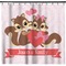 Chipmunk Couple Shower Curtain - Custom Size (Personalized)