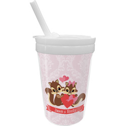 Chipmunk Couple Sippy Cup with Straw (Personalized)