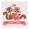 Racoon Couple Square Decal