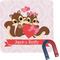 Chipmunk Couple Square Fridge Magnet (Personalized)
