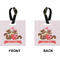 Racoon Couple Square Luggage Tag (Front + Back)