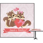 Chipmunk Couple Square Table Top - 24" (Personalized)