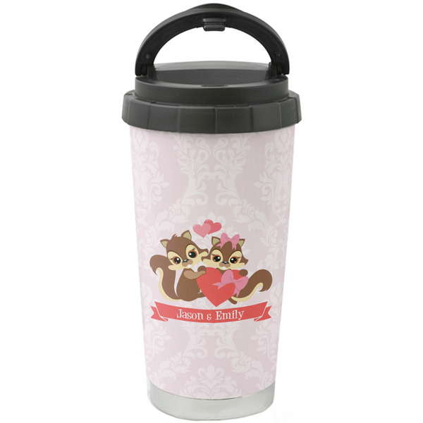 Custom Chipmunk Couple Stainless Steel Coffee Tumbler (Personalized)