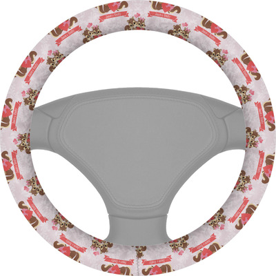 Chipmunk Couple Steering Wheel Cover (Personalized)