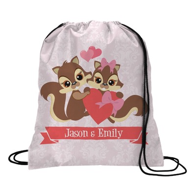 Chipmunk Couple Drawstring Backpack (Personalized)