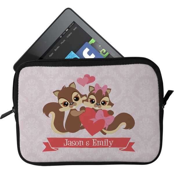 Custom Chipmunk Couple Tablet Case / Sleeve - Small (Personalized)