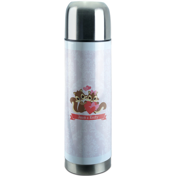 Custom Chipmunk Couple Stainless Steel Thermos (Personalized)