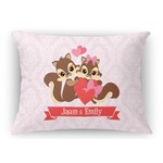 Chipmunk Couple Rectangular Throw Pillow Case - 12"x18" (Personalized)