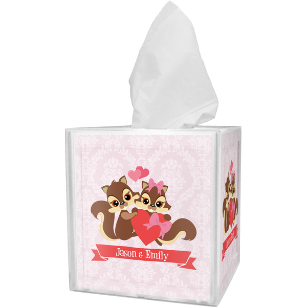 Custom Chipmunk Couple Tissue Box Cover (Personalized)