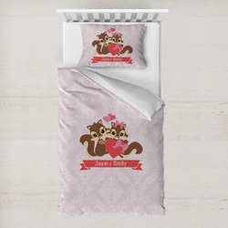 Chipmunk Couple Toddler Bedding Set - With Pillowcase (Personalized)