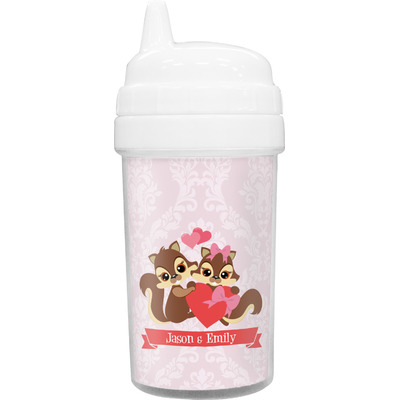 Chipmunk Couple Toddler Sippy Cup (Personalized)