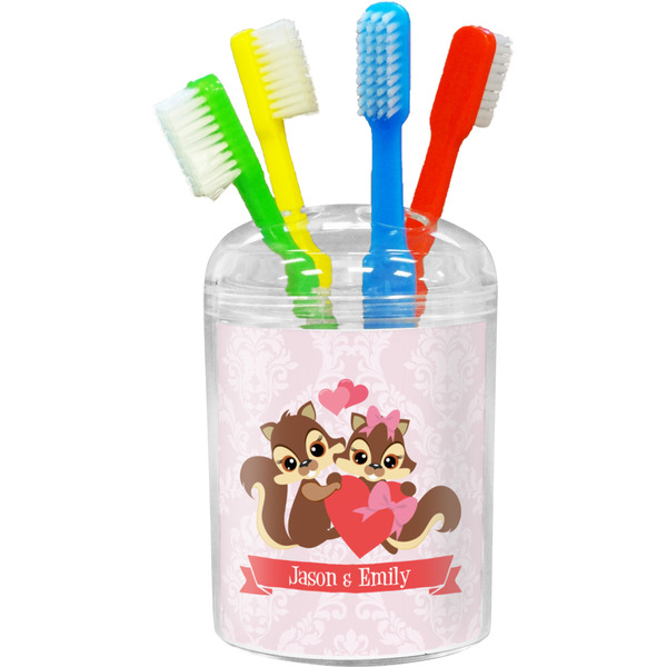 Custom Chipmunk Couple Toothbrush Holder (Personalized)