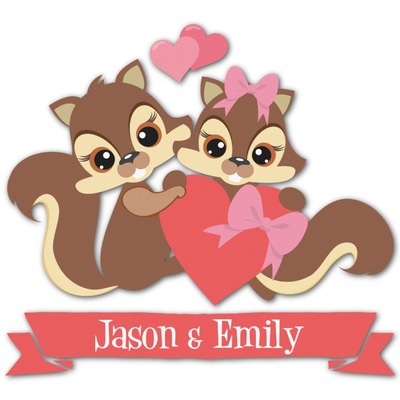 Chipmunk Couple Graphic Decal - Large (Personalized)