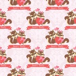 Chipmunk Couple Wallpaper & Surface Covering (Water Activated 24"x 24" Sample)
