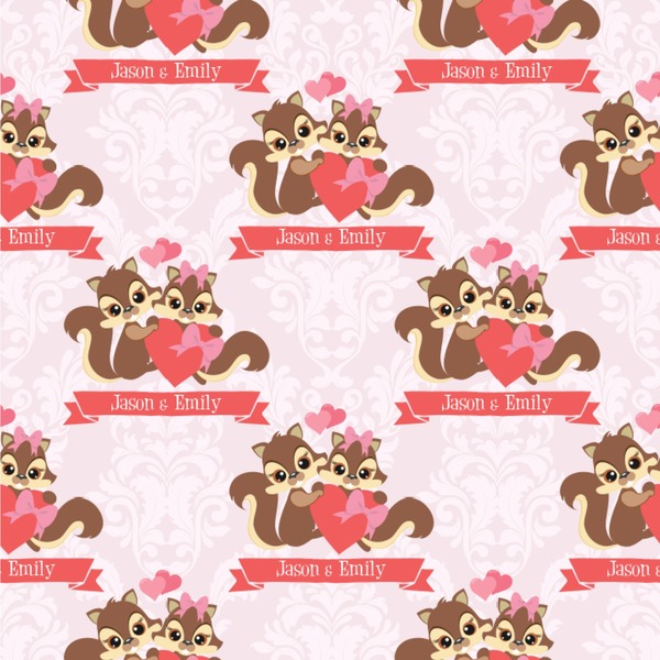 Custom Chipmunk Couple Wallpaper & Surface Covering (Water Activated 24"x 24" Sample)