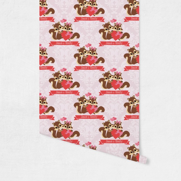 Racoon Couple Wallpaper on Wall