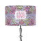 Orchids 12" Drum Lampshade - ON STAND (Fabric)
