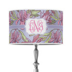 Orchids 12" Drum Lamp Shade - Poly-film (Personalized)